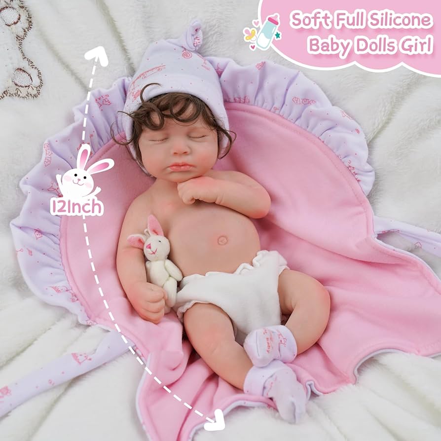 ★新品★リボーンドール フルボディー 43cm女の子 オーダーメイド】16cm 女の子 ミニチュア フルシリコン リボーン